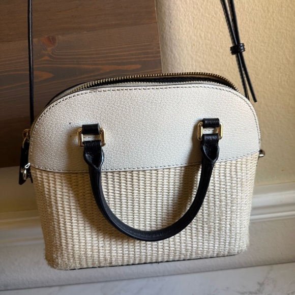 Kate Spade Grove Street Carli Rafia Straw Dome Crossbody Bag Handbag - Picture 12 of 16